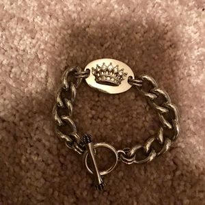 Authentic Juicy Couture Silver Crown Bracelet